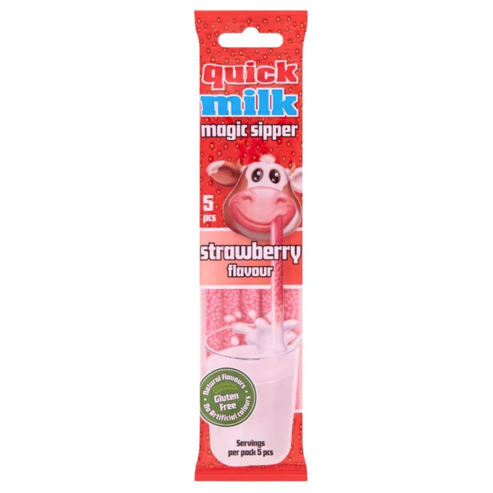 Quick Milk Magic Sipper okus jagode, slamke s okusom jagode od 30g