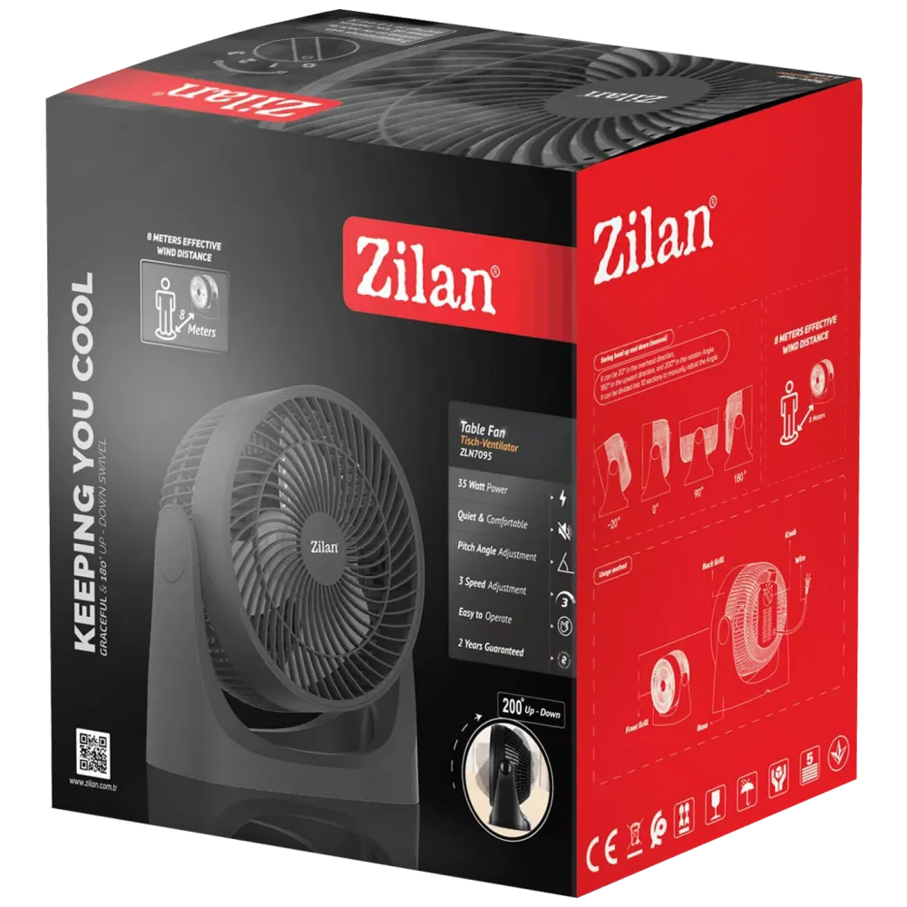 Zilan Ventilator stolni, 3 brzine rada, 35W - ZLN7095