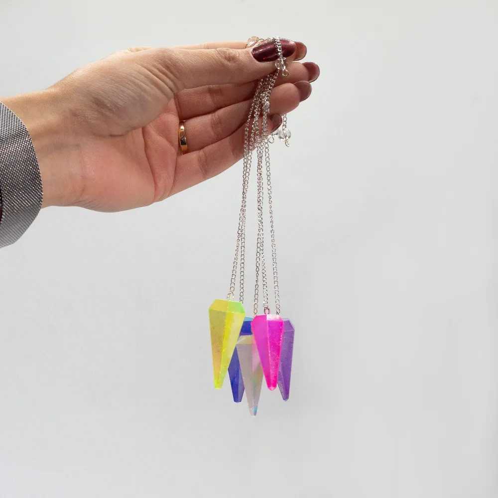 Šesterokutni njihaljka – Aurora kristal blijedo zelena – 4 cm