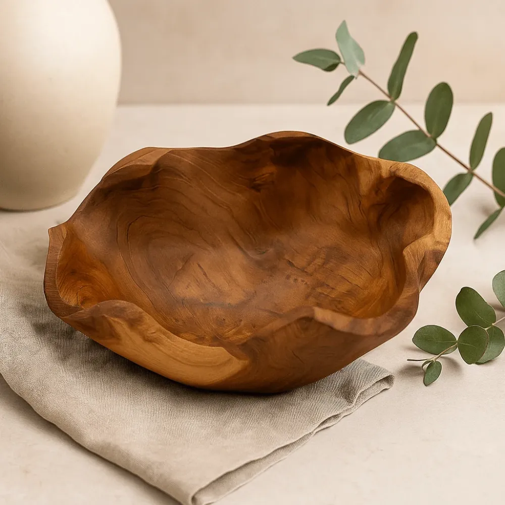 Voćna zdjela od tikovine 21 x 9 cm