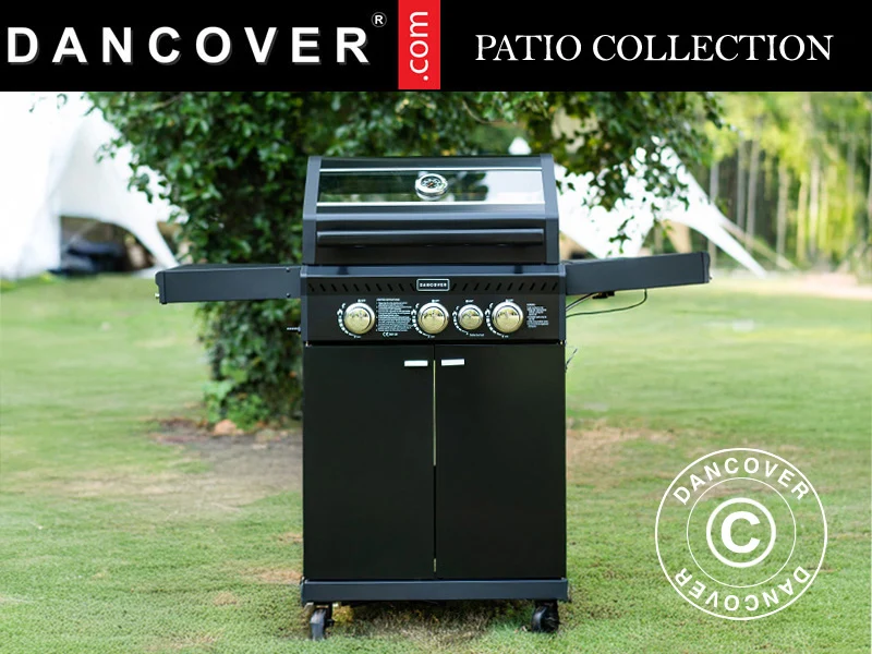 BBQ gas grill Dancover 3+1, Black