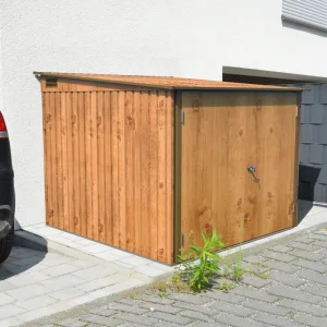 Duramax trgovina bicikala s potpuno širokim dvostrukim vratima koja se mogu zaključati i 4 podesive vodilice - Woodgrain