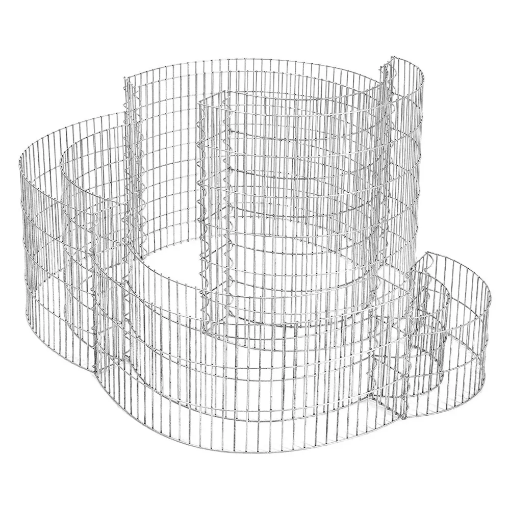 Gabion, metalna košara u obliku puž od nehrđajućeg čelika 110 x 110 x 60 cm