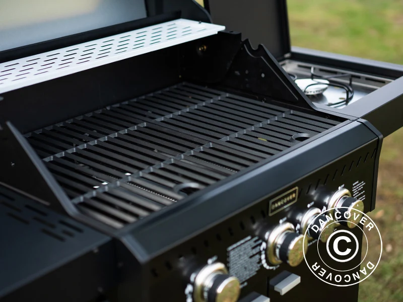 Gas BBQ Grill 53x123x112cm Black (SE)