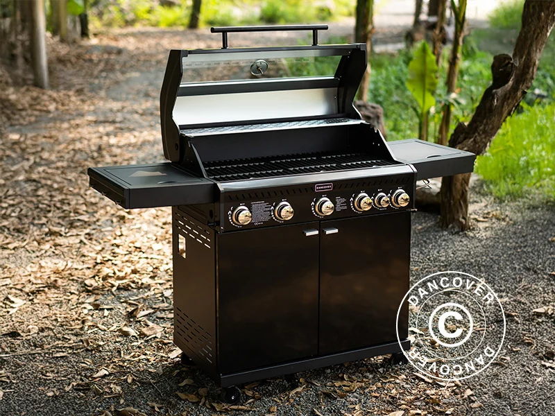 Gas BBQ Grill 53x146x112cm Black (IT)