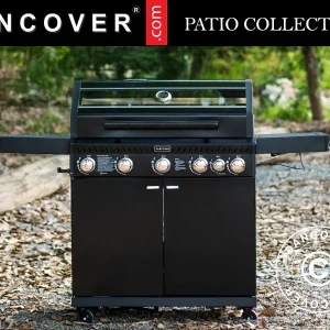 Gas BBQ Grill 53x146x112cm Black (FR)