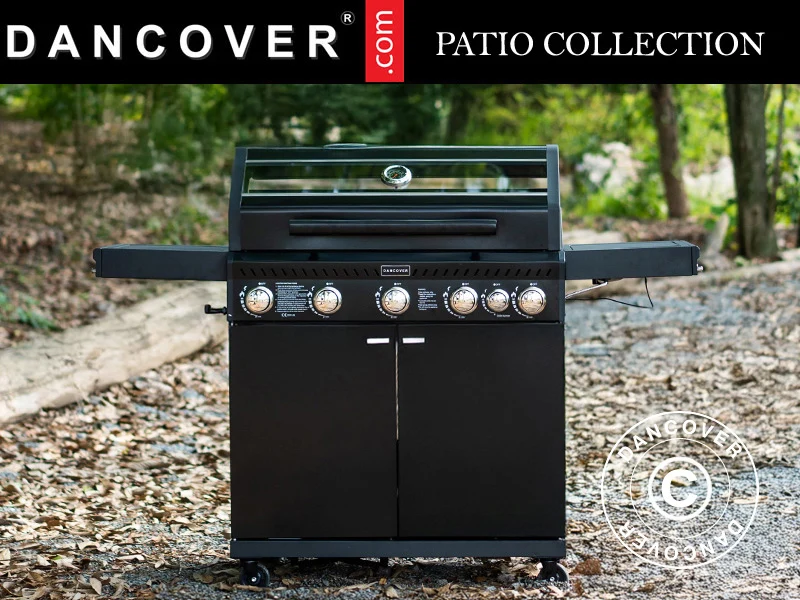 Gas BBQ Grill 53x146x112cm Black (ES)