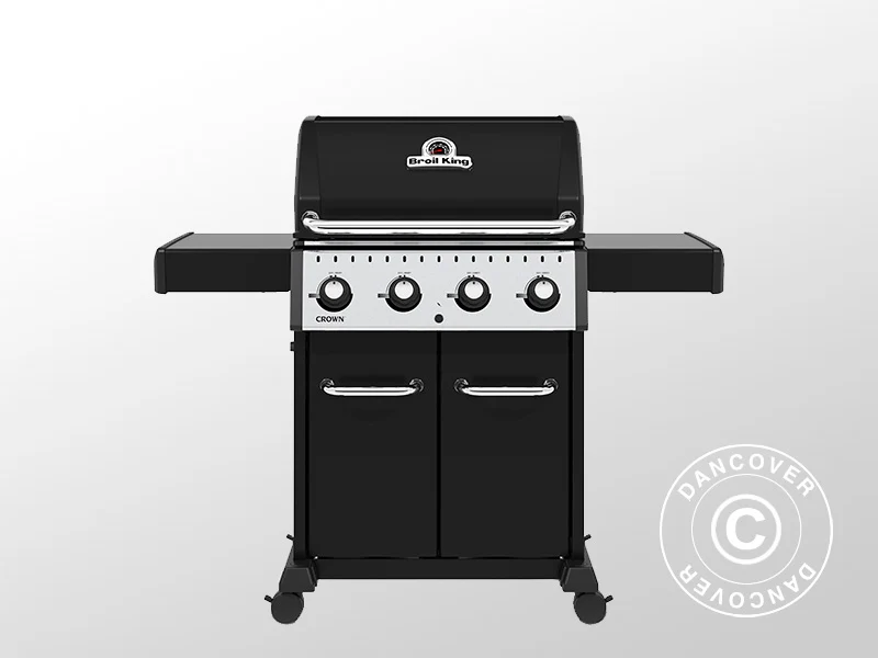 Gas BBQ Grill Crown 420 61x145x116cm Black