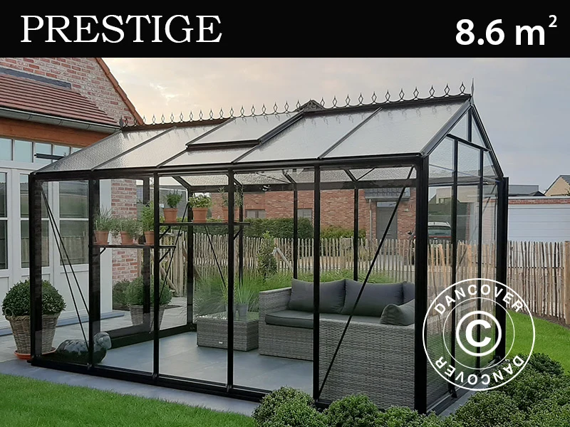 Greenhouse FLORA 2,32x3,71x2,35m Black