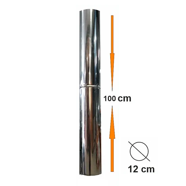 INOX dimnjak cijev 100cm za MAXIMUS 70cm AC71F