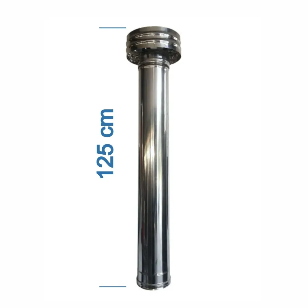 Inox dimnjak za pećnicu na drva 100cm s kapama AC30F