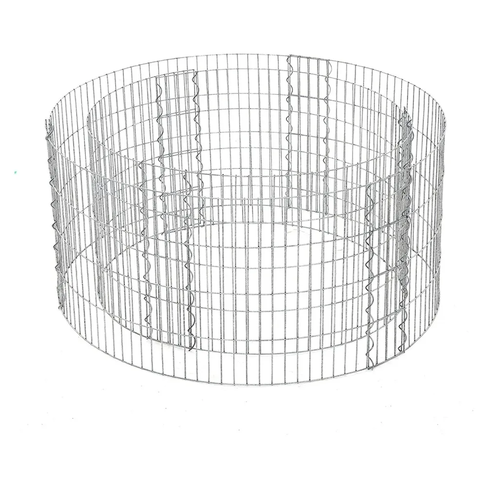 Okrugli ukrasni gabion 90 x 40 cm, rešetka 2,5 x 10 cm, nehrđajući