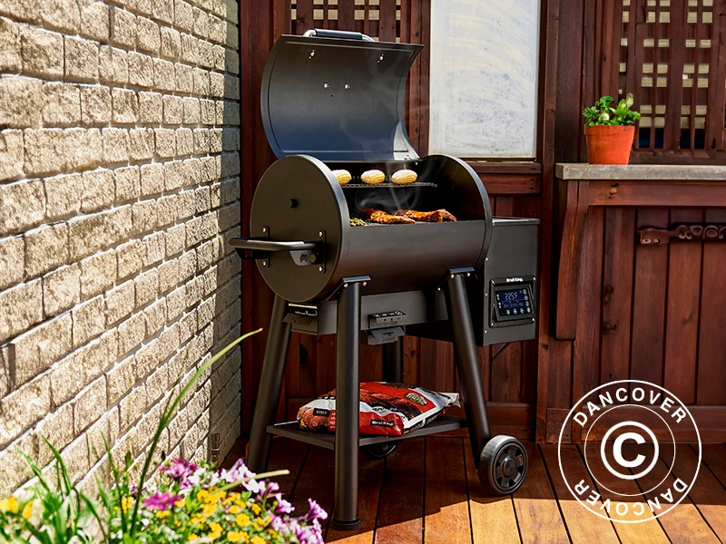 Pellet BBQ Grill Crown 400 65x133x111cm Black