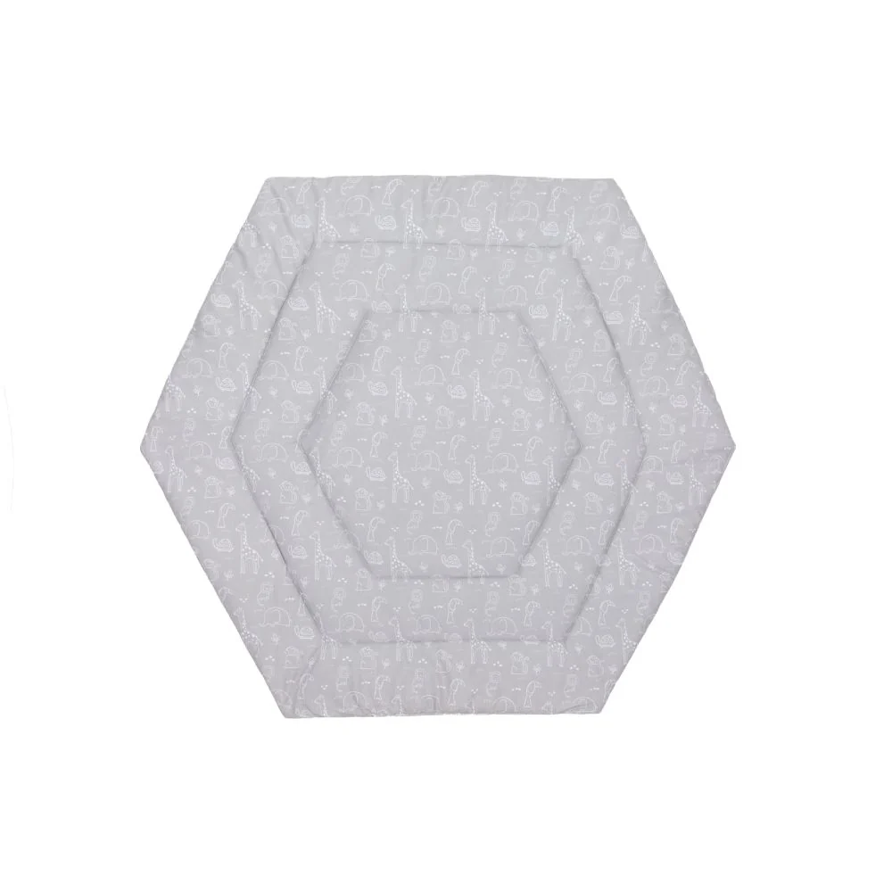 Fillikid podloga Jersey za vrtić Prag/Atena Hexagon, Safari grey
