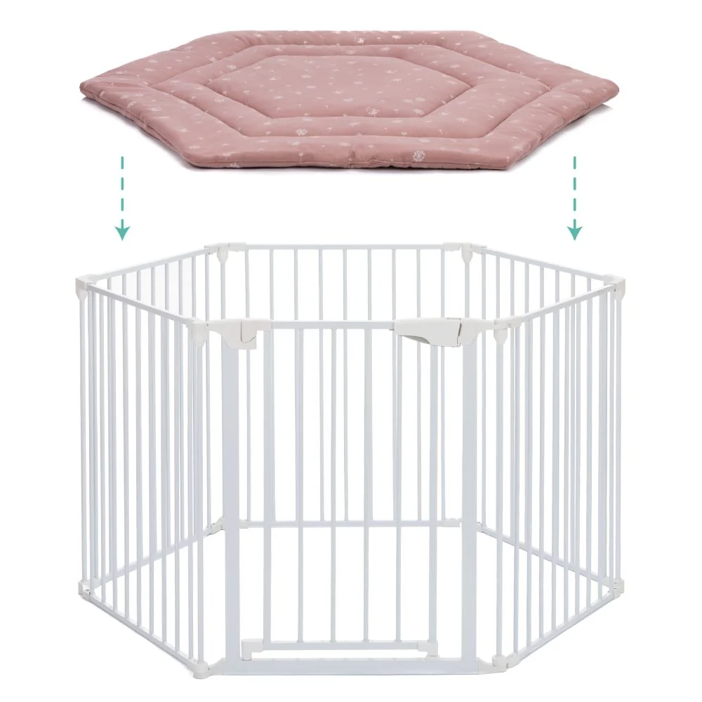 Fillikid podloga Jersey za vrtić Prag/Atena Hexagon, Dandelion pink
