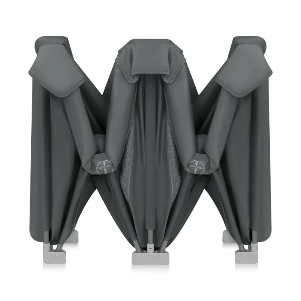 Lionelo dječja igraonica/vrtić Florence Easy Fold 151x185x76,5 cm, Grey Graphite