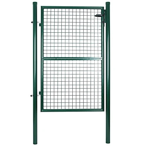 Vrtna vrata od galvaniziranog čelika s bravom i 3 ključ, 106 x 200cm, zelena