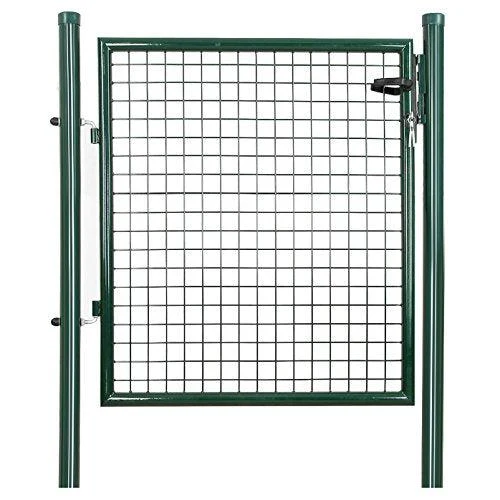 Vrtna vrata od galvaniziranog čelika s bravom i 3 ključ, 150 x 106 cm, zelena