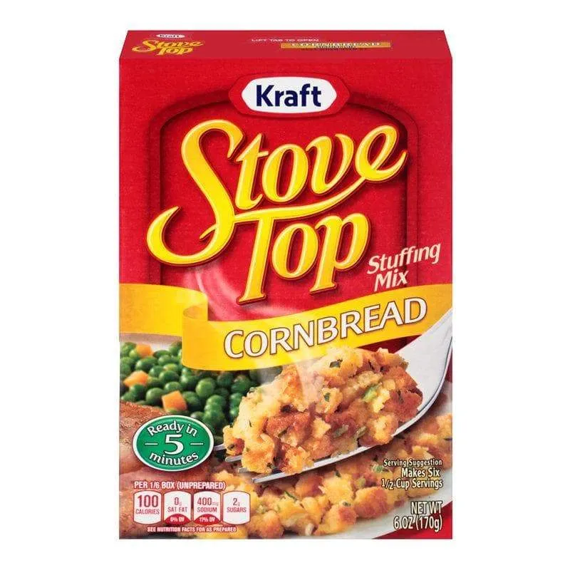 Stove Top Cornbread, pripremljeno za gotovu mješavinu kukuruznog kruha od 170g
