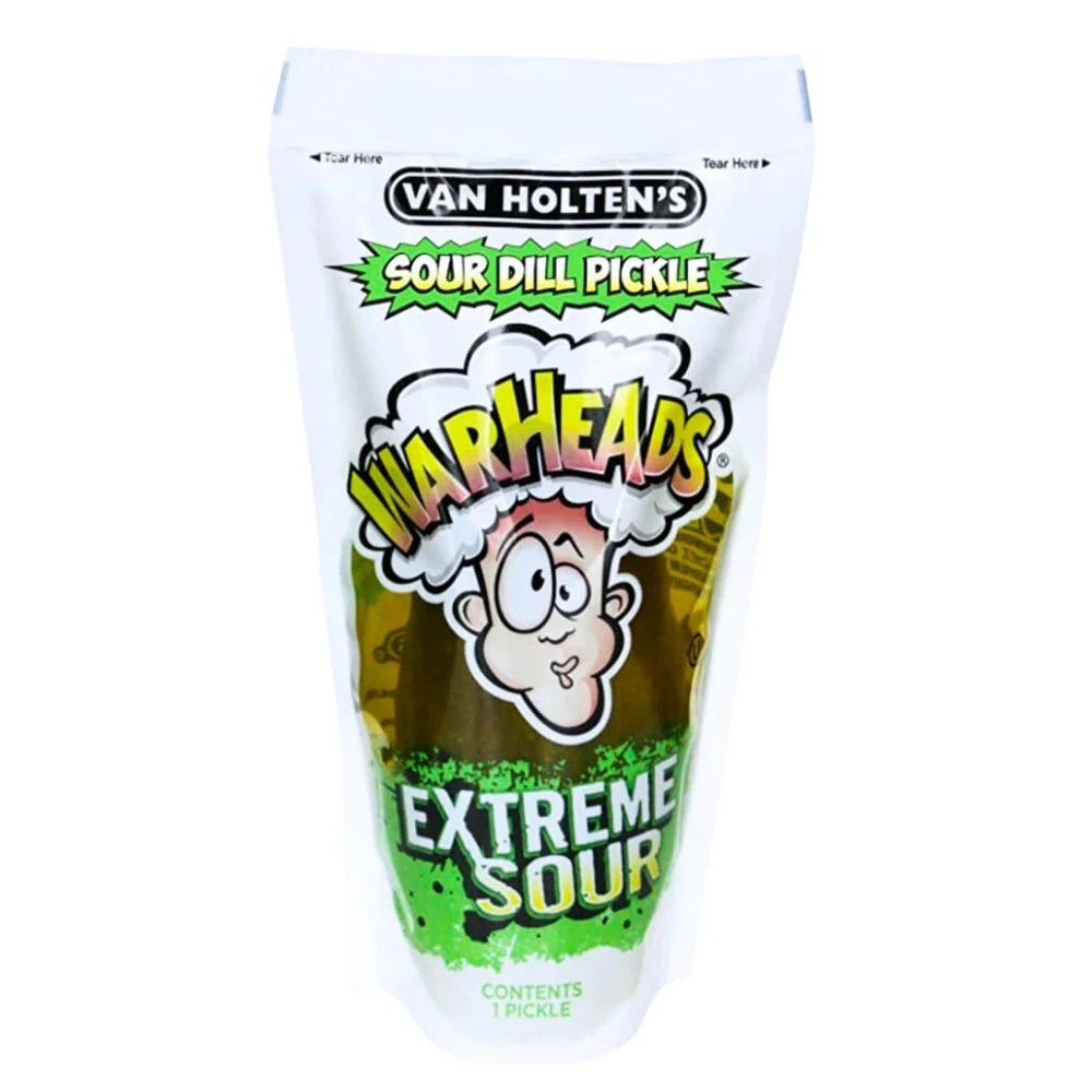 Van Holtens Pickles Warheads Extreme Sour, kiseli krastavac u porciji