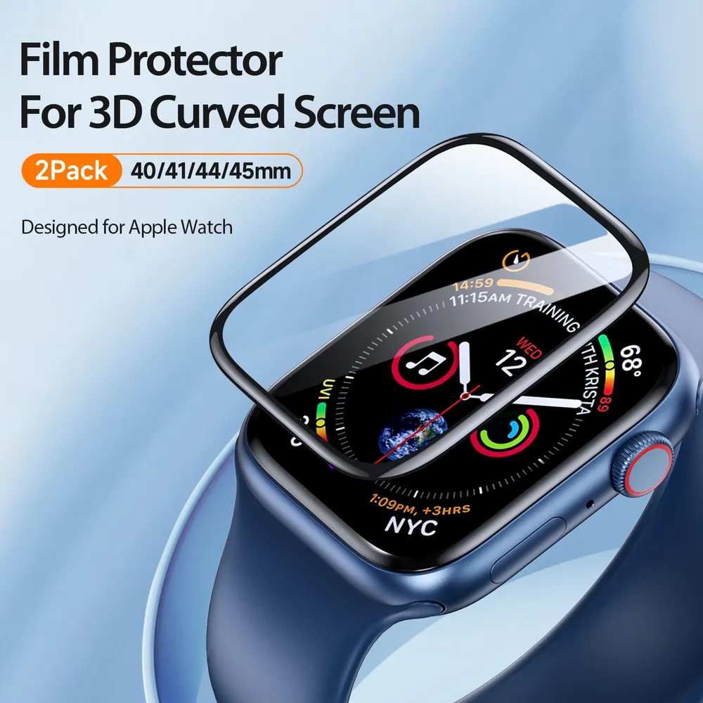 DUX DUCIS PMMA zaštitna folija s okvirom (2 kom.) za Apple Watch 10 42 mm crna