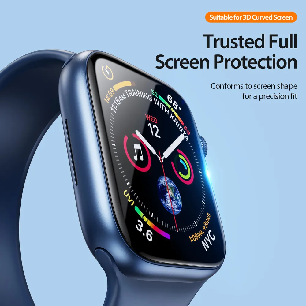 DUX DUCIS PMMA zaštitna folija s okvirom (2 kom.) za Apple Watch 10 42 mm crna