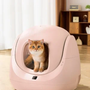 CATLINK Baymax Scooper SE, automatski samočisteći WC za mačke, kapacitet 7L,rozi