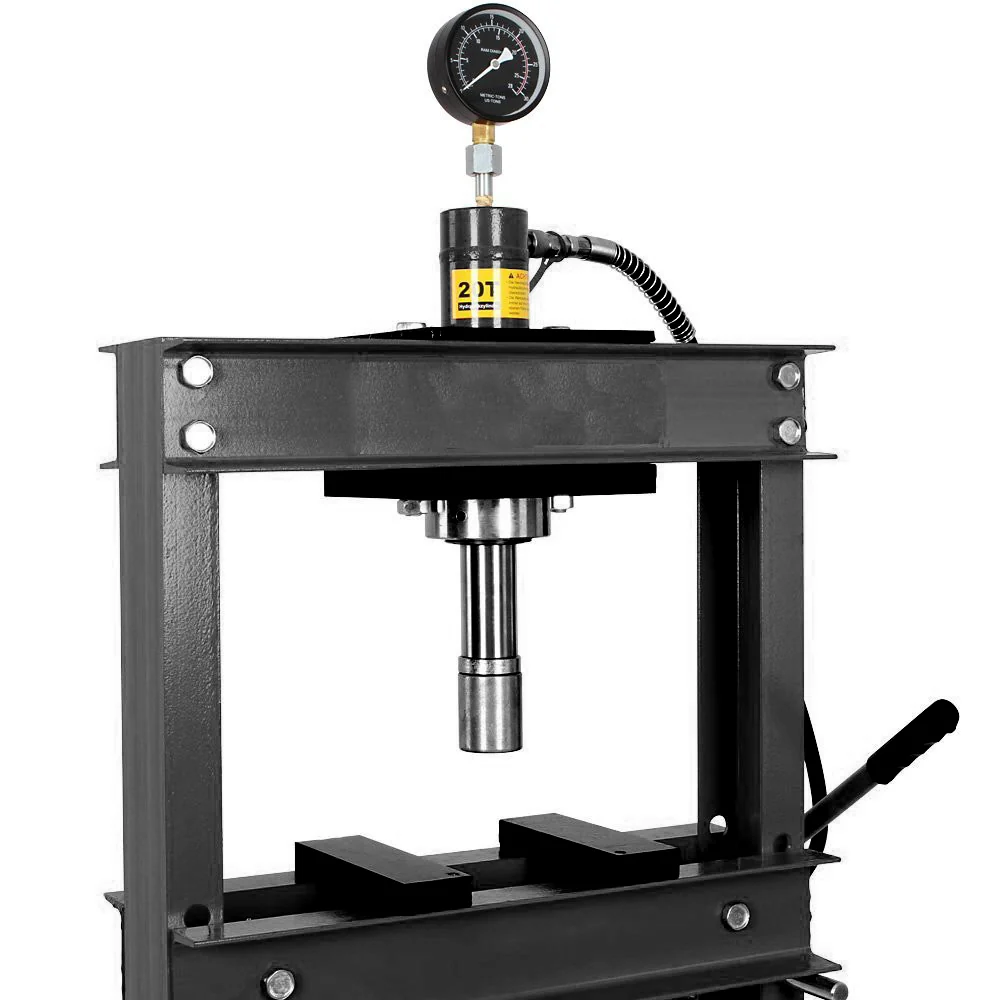 20T Werkstattpresse mit eingebaute Handpumpe und Manometer (SP20-1)