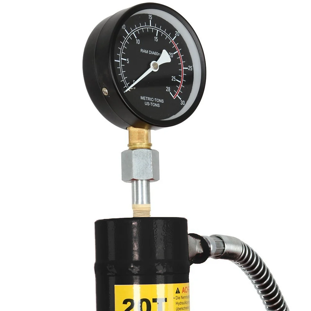 20T Werkstattpresse mit eingebaute Handpumpe und Manometer (SP20-1)