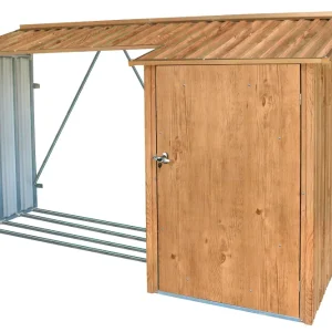 Duramax WoodStore Combo 8 x 3 s bočnim spremištem - Woodgrain