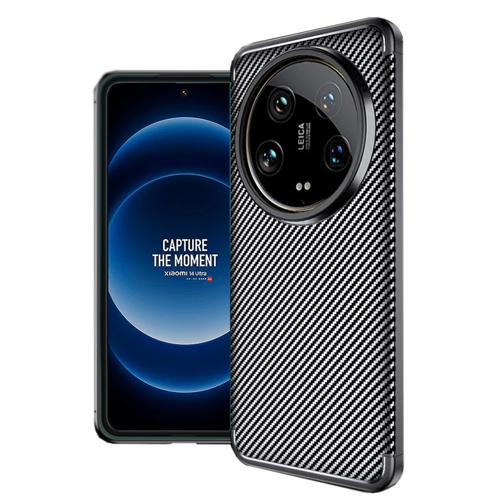 Techsuit – CarbonFiber maska za Xiaomi 14 Ultra – crna