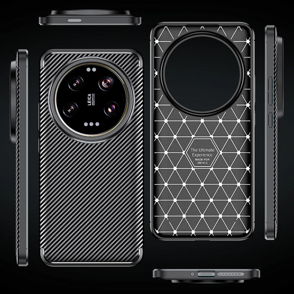 Techsuit – CarbonFiber maska za Xiaomi 14 Ultra – crna