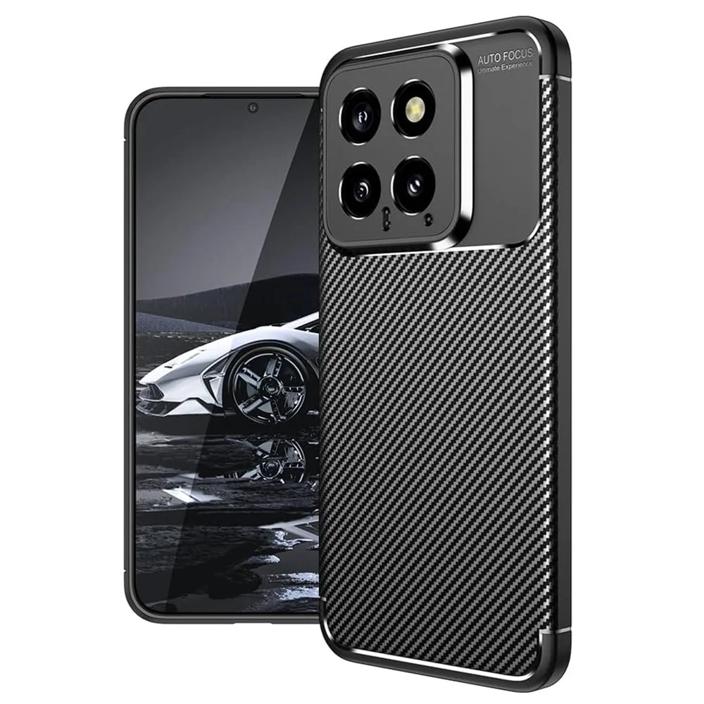 Techsuit – CarbonFiber maska za Xiaomi 14 – crna