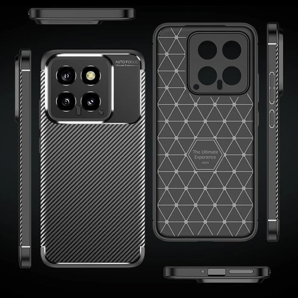 Techsuit – CarbonFiber maska za Xiaomi 14 – crna