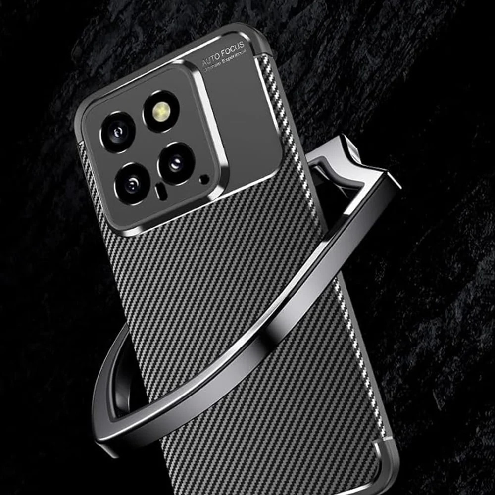 Techsuit – CarbonFiber maska za Xiaomi 14 – crna