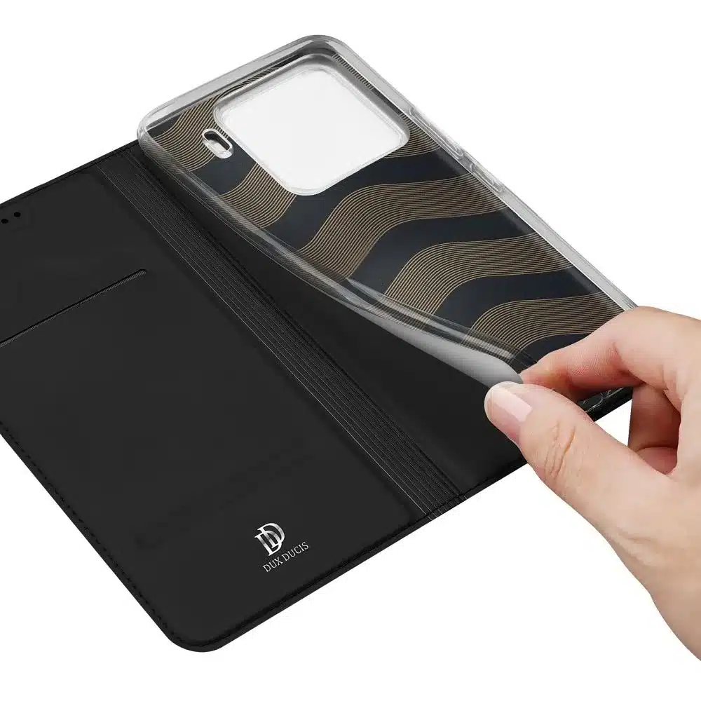 DUX DUCIS Skin Pro – glatka kožna preklopna maska za XIAOMI 15 PRO crna