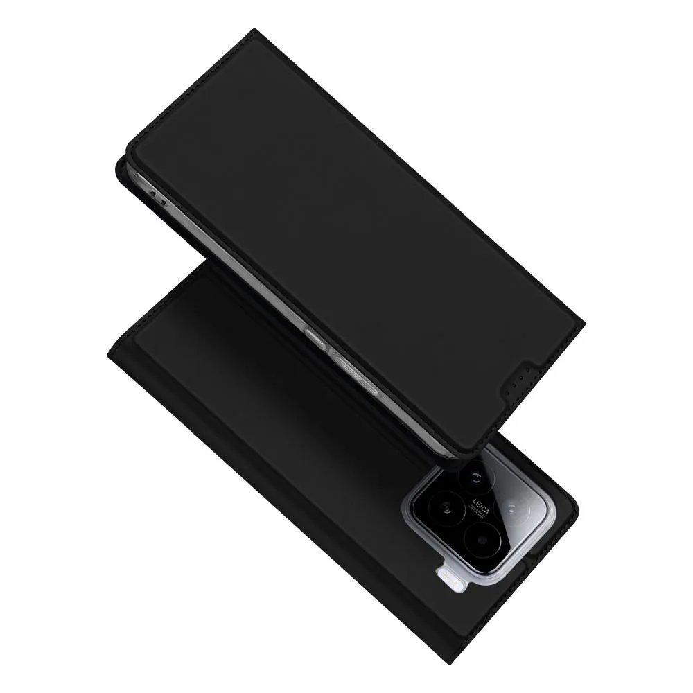 DUX DUCIS Skin Pro – glatka kožna preklopna maska za XIAOMI 15 crna