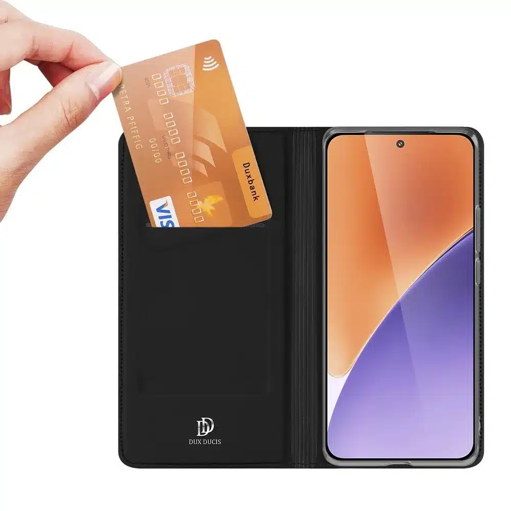 DUX DUCIS Skin Pro – glatka kožna preklopna maska za XIAOMI 15 crna