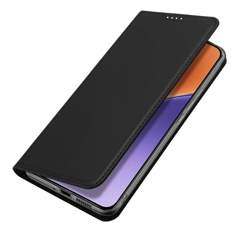 DUX DUCIS Skin Pro – glatka kožna preklopna maska za XIAOMI 15 crna