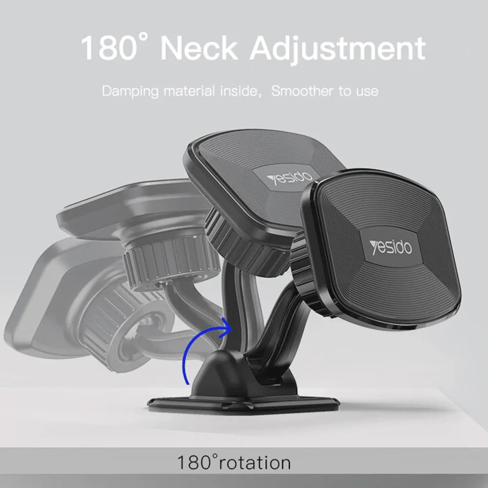 Yesido - Auto držč (C129) s Gravity Gripom i kutom rotacije od 360 za kontrolnu ploču - crni