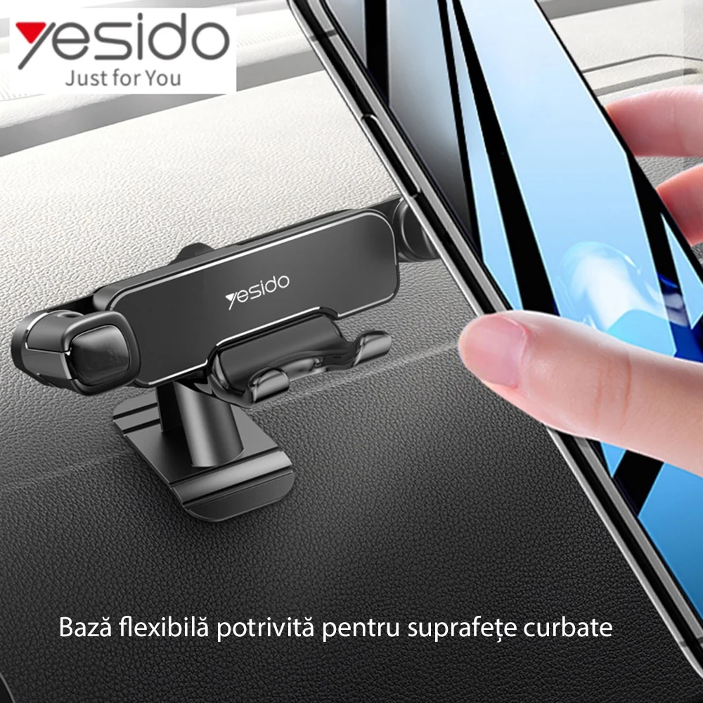 Yesido - Auto držč (C90) s Gravity Gripom za instrument ploču - crni