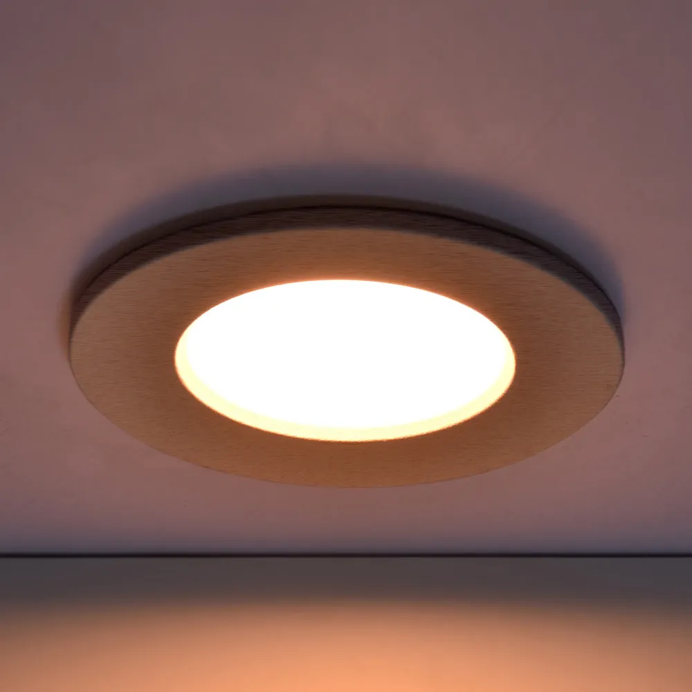 LED ugradbena svjetiljka OPTIMA, stropna, brušeni nikal, 7.7W, CCT+RGB, IP65