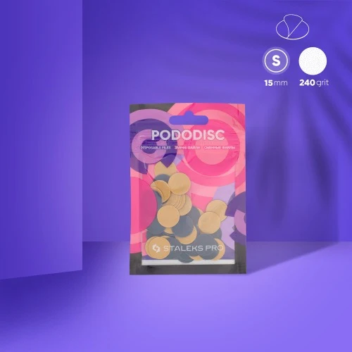 Zamjenske naljepnice za disk za pedikuru Staleks Pro S, granulacija 240 (50 kom), PDF-15-240
