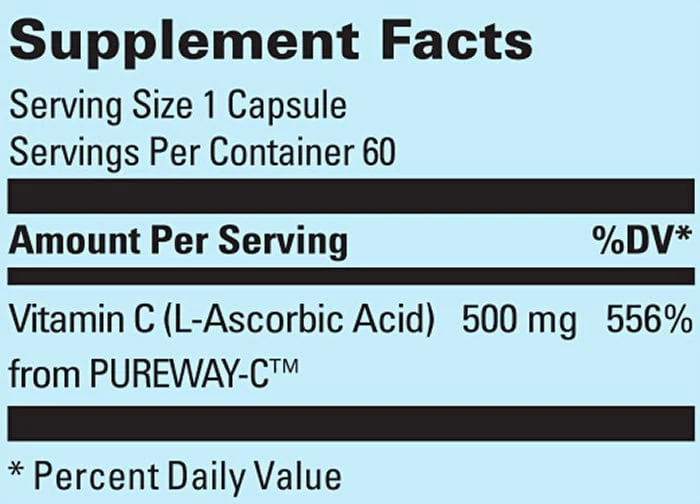 Pure-C Coral Club 500mg 60 vege kapsula