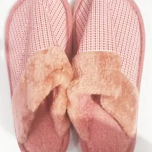 Fluffy slippers Brick (One size)