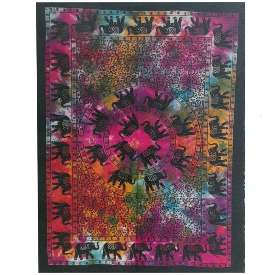 Zidna umjetnost slon mandala, pamuk