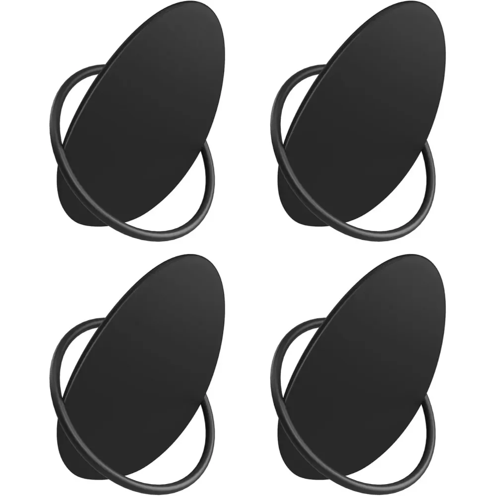 Set od 4 zidne kuke, vješalice, dimenzije 5.5 x 7.3 x 8.5 cm po proizvodu, crne