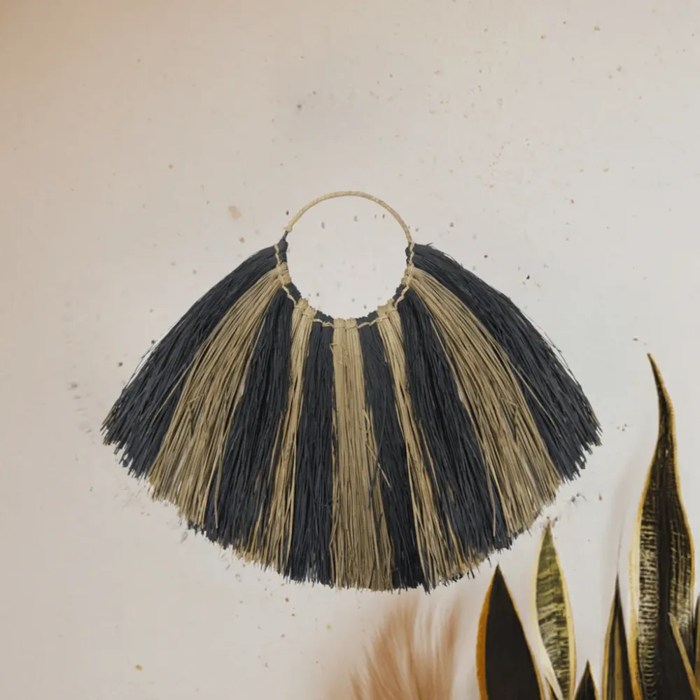 Zidni ukras od morske trave, veliki zebra lepezasti ventilator