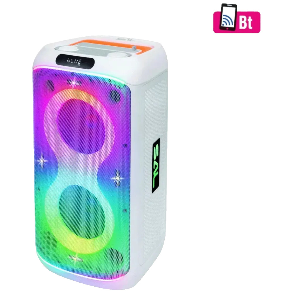 SAL Zvučnik bežični sa mikrofonom, Bluetooth, LED efekti, 60W - PAR216WH